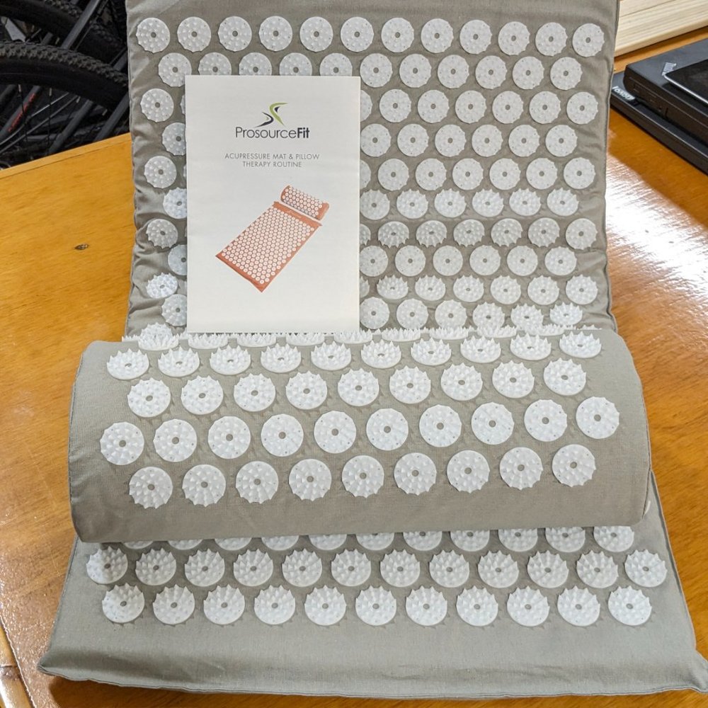 ProsourceFit Acupressure Mat and Pillow Set for Back/Neck/Muscle Pain Relief